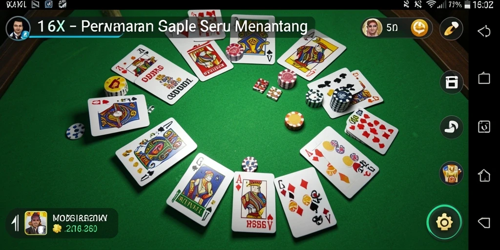 Tampilan screenshot utama 116X dengan gameplay Gaple yang menarik.