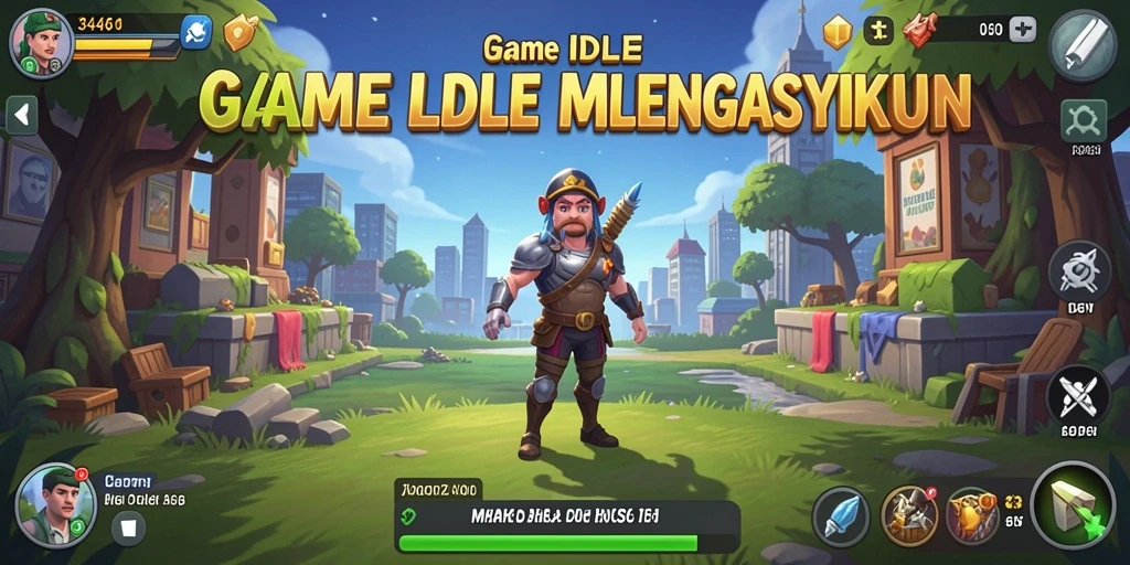 Tampilan gameplay seru dalam game Idle 3446.