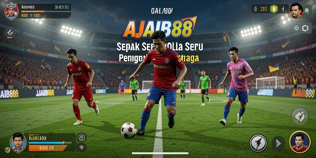 Tampilan menarik dari gameplay AJAIB88 yang penuh aksi sepak bola.