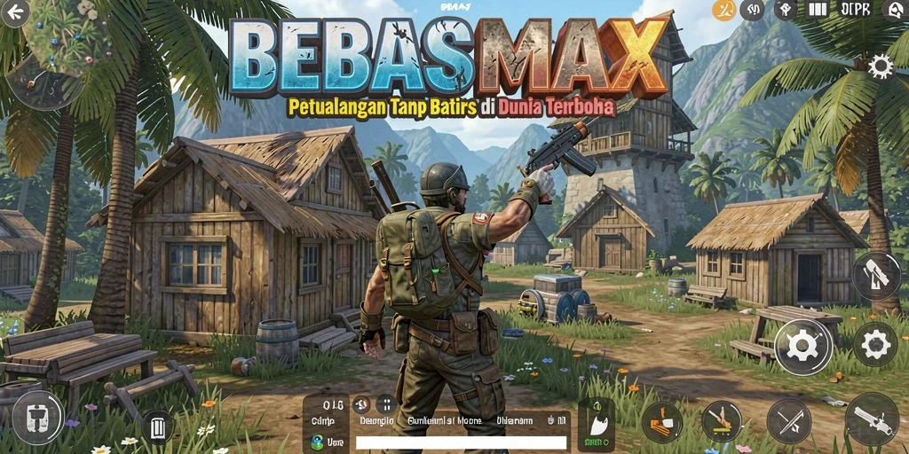 Tampilan gameplay BEBASMAX yang menampilkan petualangan Open World yang seru.