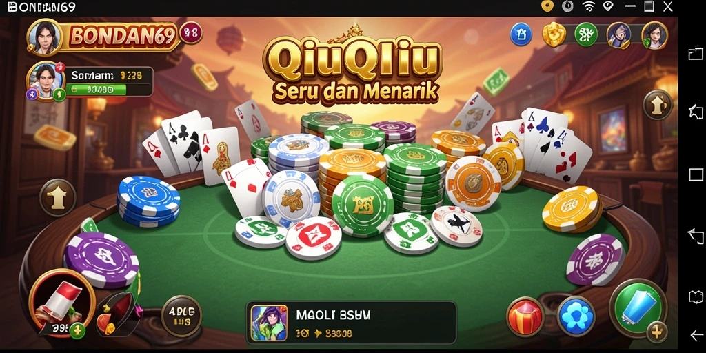 Tampilan gameplay QiuQiu yang menarik dan interaktif.