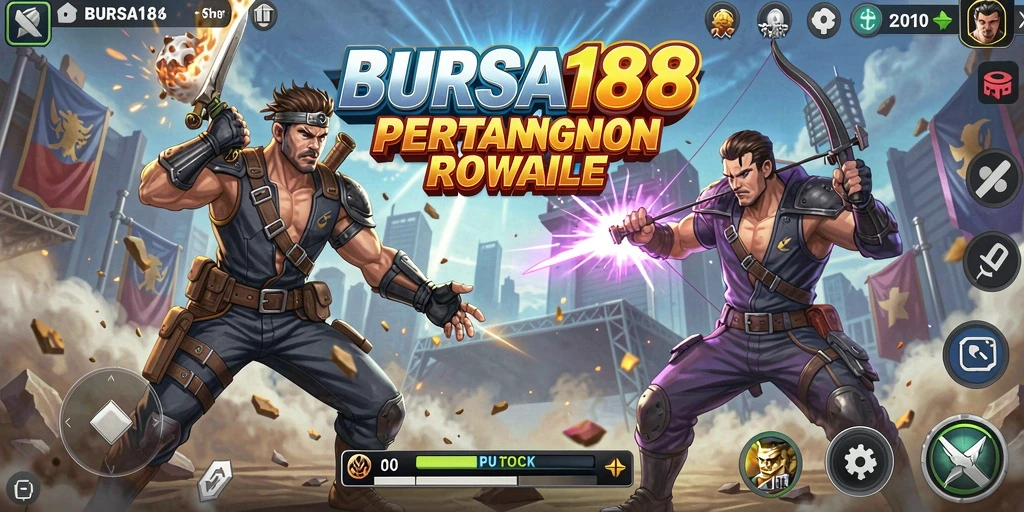 Tangkapan layar BURSA188 menampilkan aksi seru dalam pertempuran Battle Royale.
