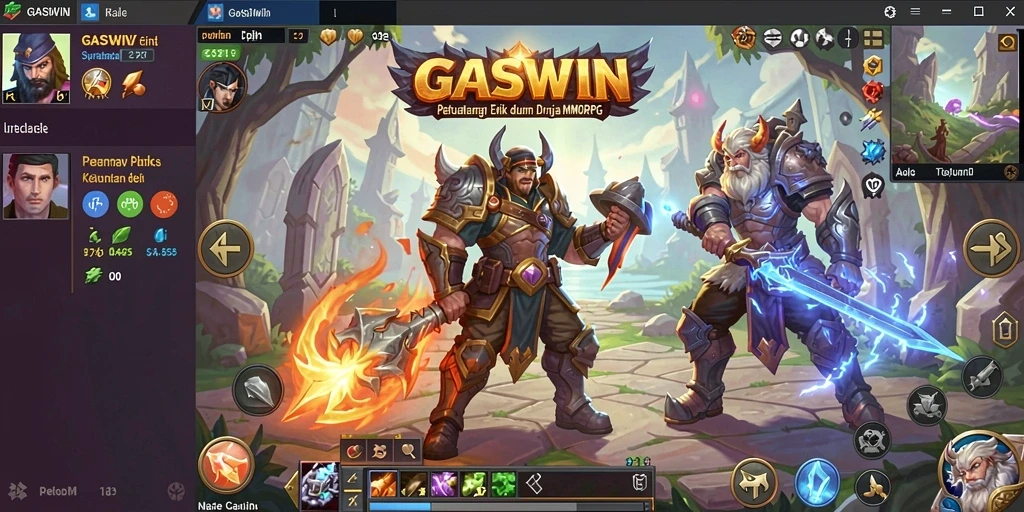 Tangkapan layar dari gameplay GASWIN yang menarik dan dinamis.