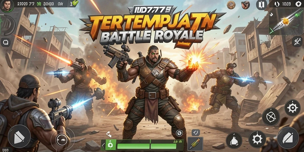 Gameplay mendebarkan dalam <strong>ID777</strong> pertarungan Battle Royale yang intens.