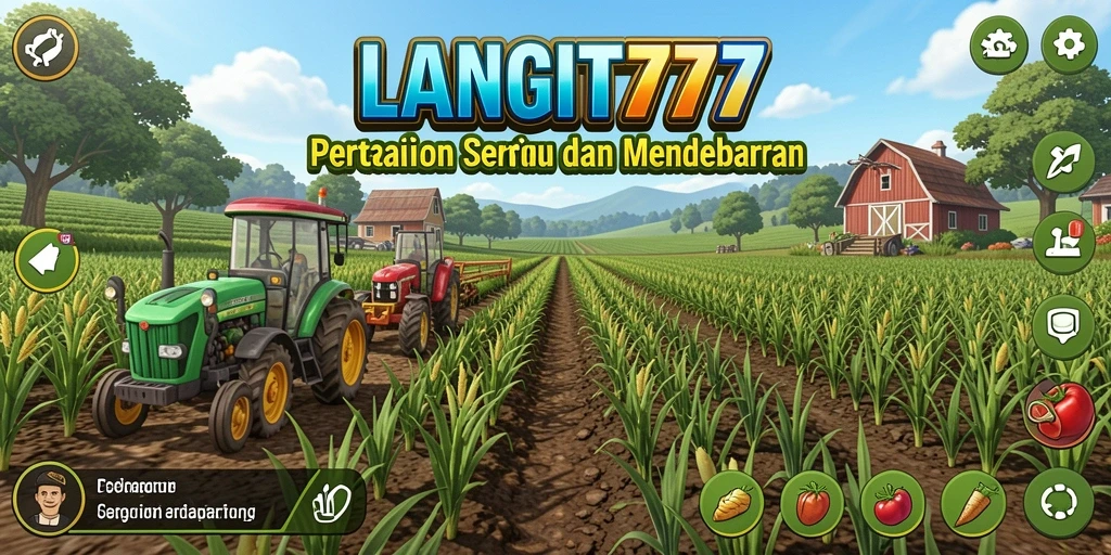 Tangkapan layar LANGIT777 menampilkan gameplay pertanian yang menarik dan interaktif.