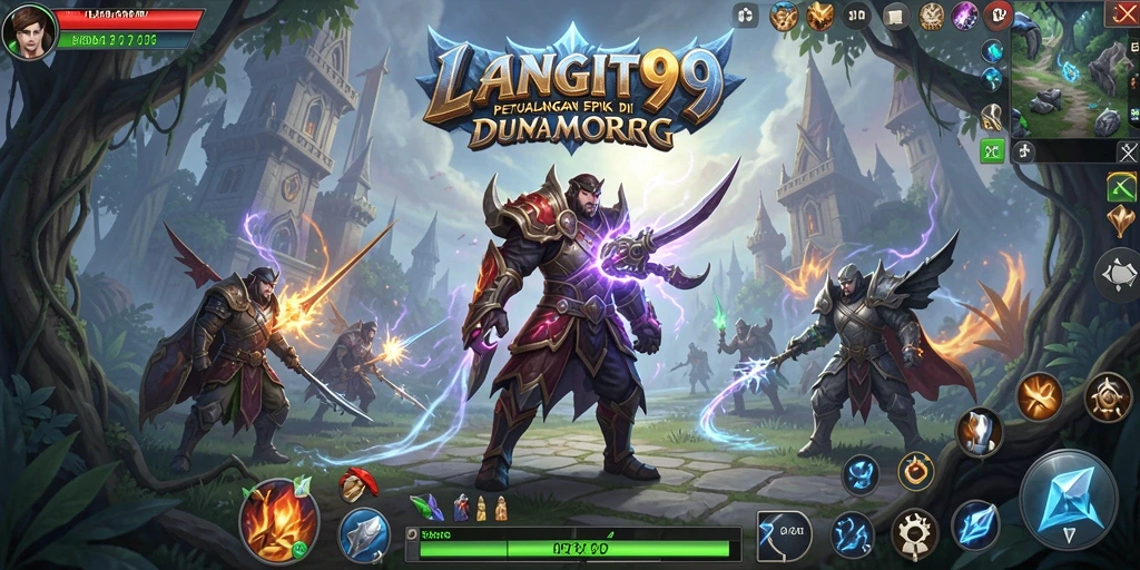 Tangkapan layar gameplay LANGIT99 yang menunjukkan pertempuran epik.