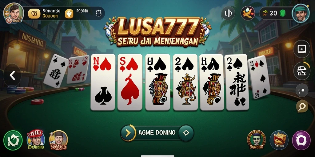 Screenshot dari gameplay seru LUSA777 saat bermain Domino.
