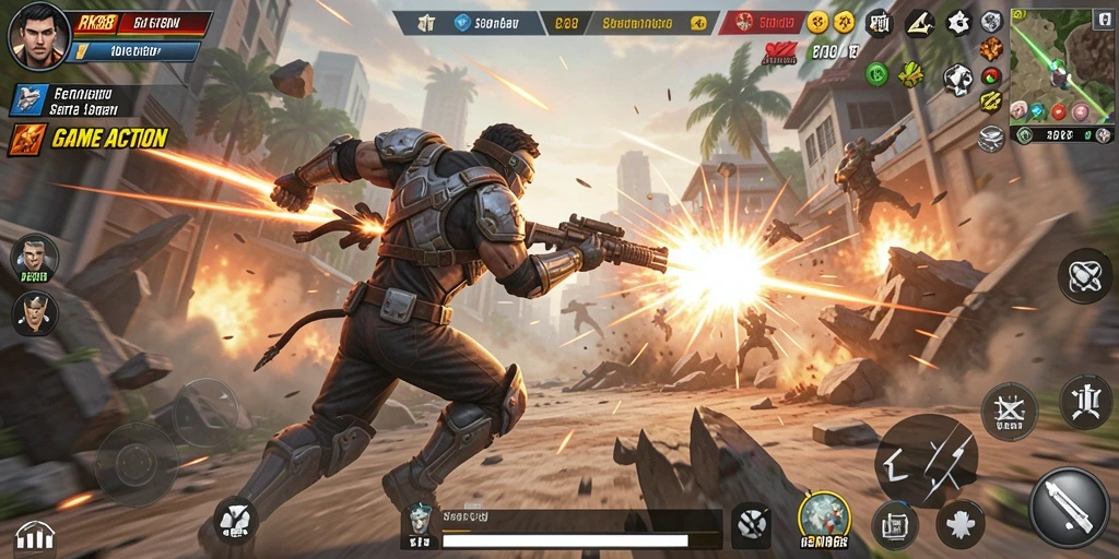Tampilan action seru dalam gameplay RK88 yang memukau.