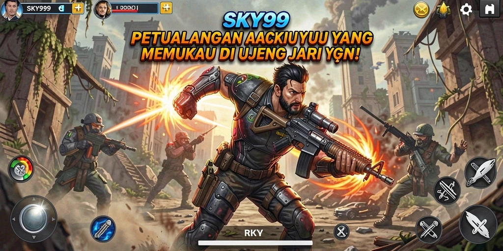 Tampilan gameplay <strong>SKY99</strong> yang action-packed dan menegangkan.