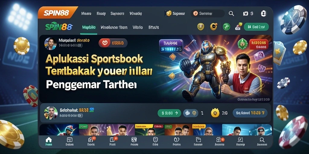 Tampilan gameplay menarik dalam aplikasi SPIN88 Sportsbook.