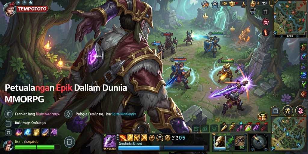 Tampilan gameplay TEMPOTOTO yang memukau dalam petualangan MMORPG.