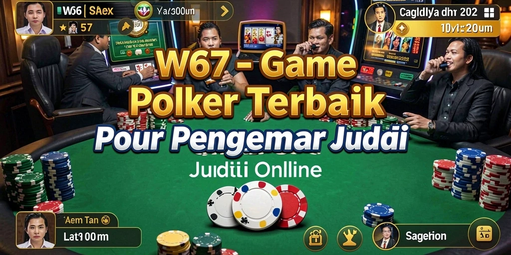 Tampilan menarik dari gameplay Poker di W67 yang mendebarkan.