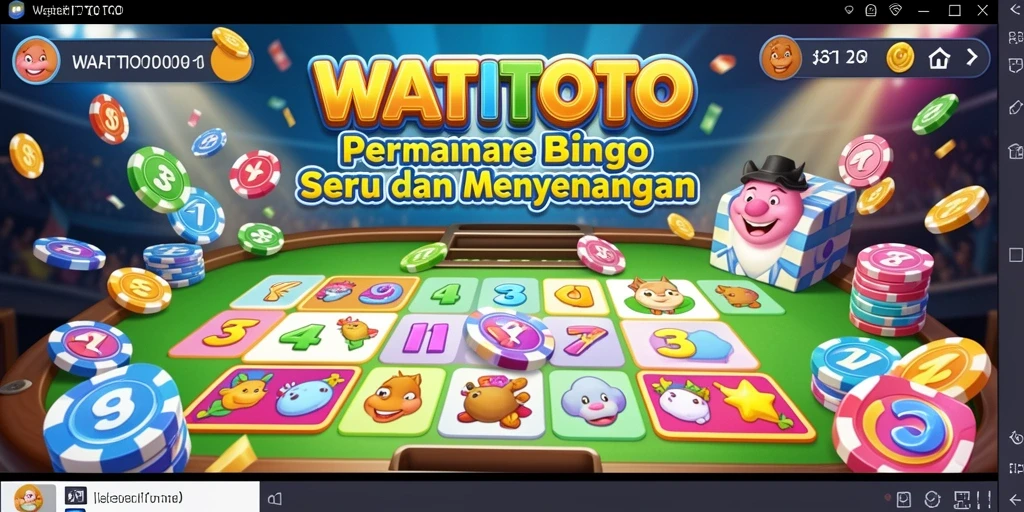 Tampilan utama gameplay WATITOTO saat bermain Bingo seru.