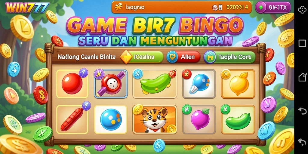 Screenshot gameplay Bingo WIN777 dengan suasana seru dan interaktif.